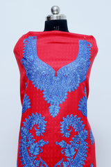Red colour salwar kameez