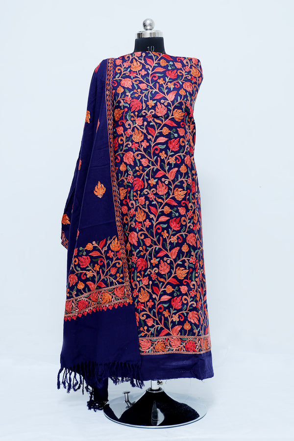 Blue colour salwar kameez - CraftKashmir