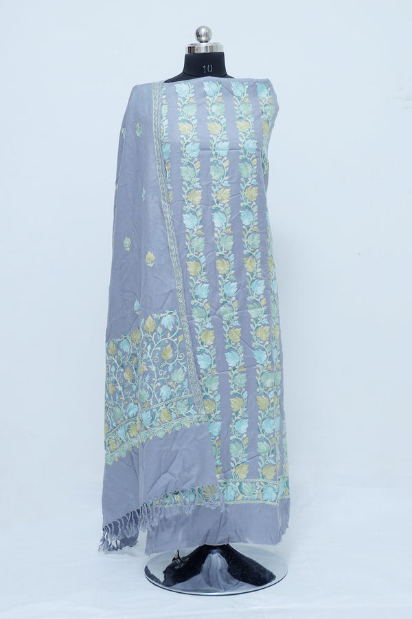 Grey colour salwar kameez - CraftKashmir