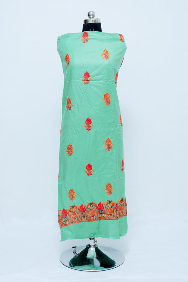 Green colour salwar kameez - CraftKashmir