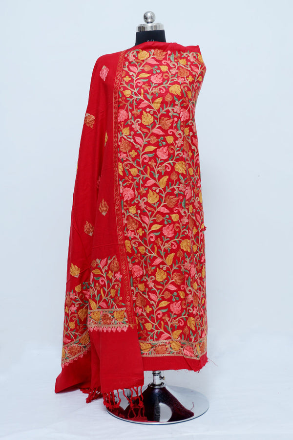 Red colour salwar kameez - CraftKashmir