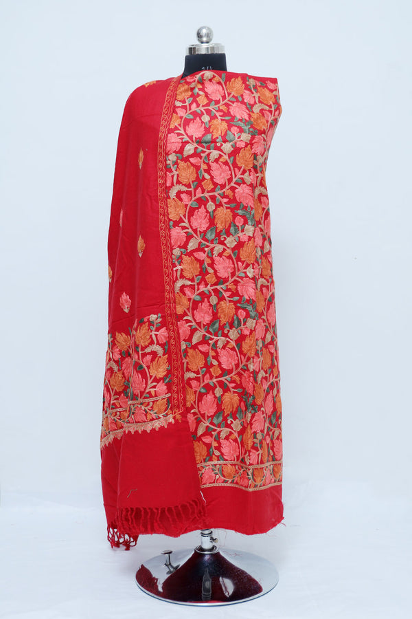 Maroon colour salwar kameez - CraftKashmir