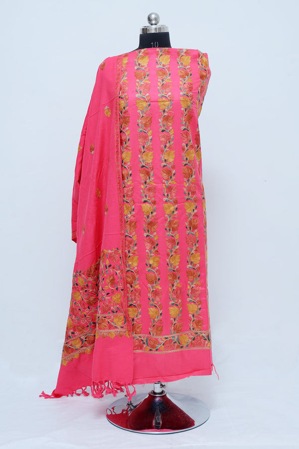 Pink colour salwar kameez - CraftKashmir