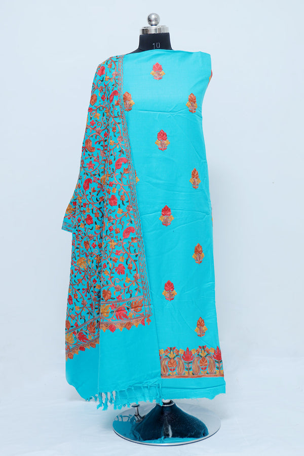 Blue colour salwar kameez - CraftKashmir