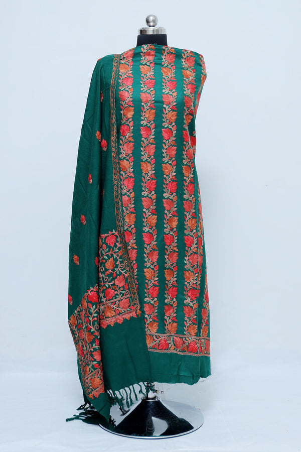 Green colour salwar kameez - CraftKashmir