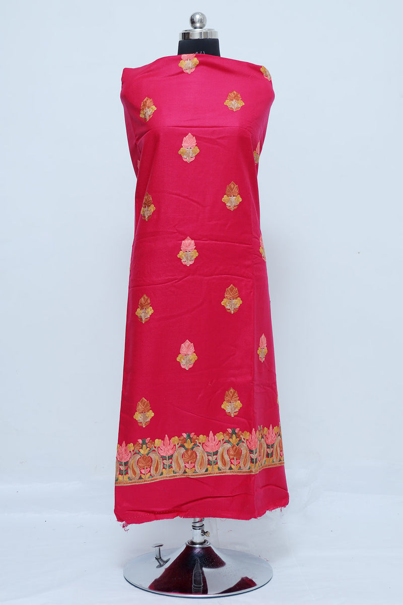 Maroon colour salwar kameez - CraftKashmir