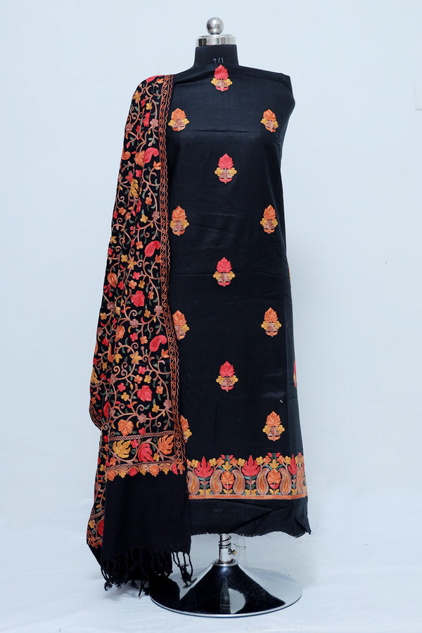 Black colour salwar kameez - CraftKashmir