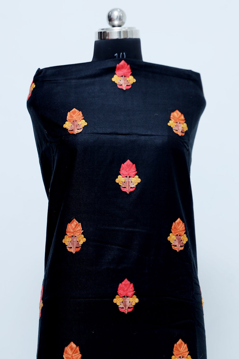 Black colour salwar kameez With Border And Heavy Stole Embroidery