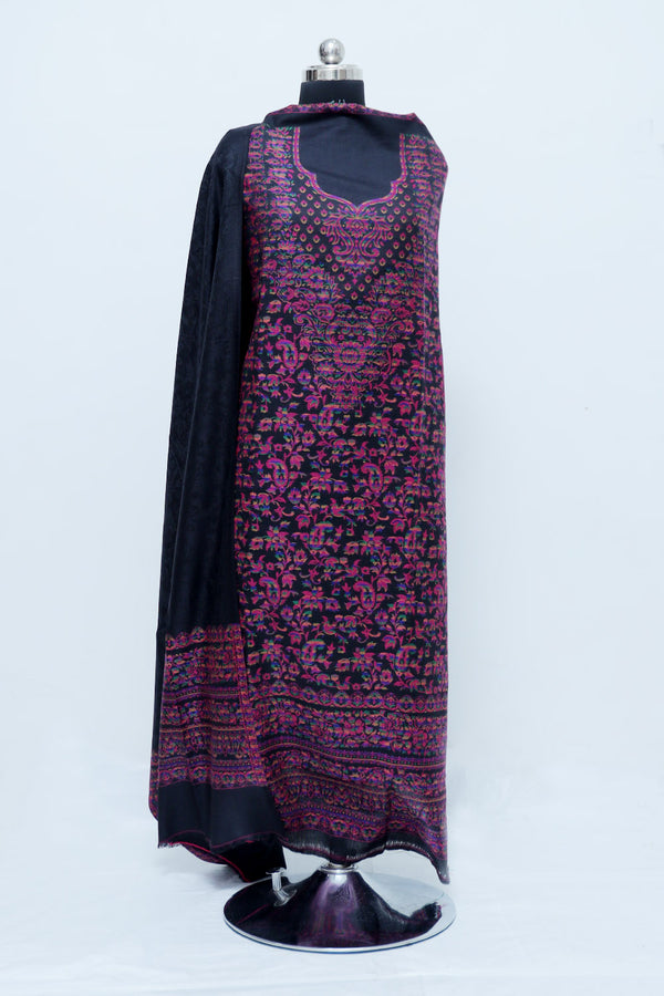 Black colour salwar kameez - CraftKashmir