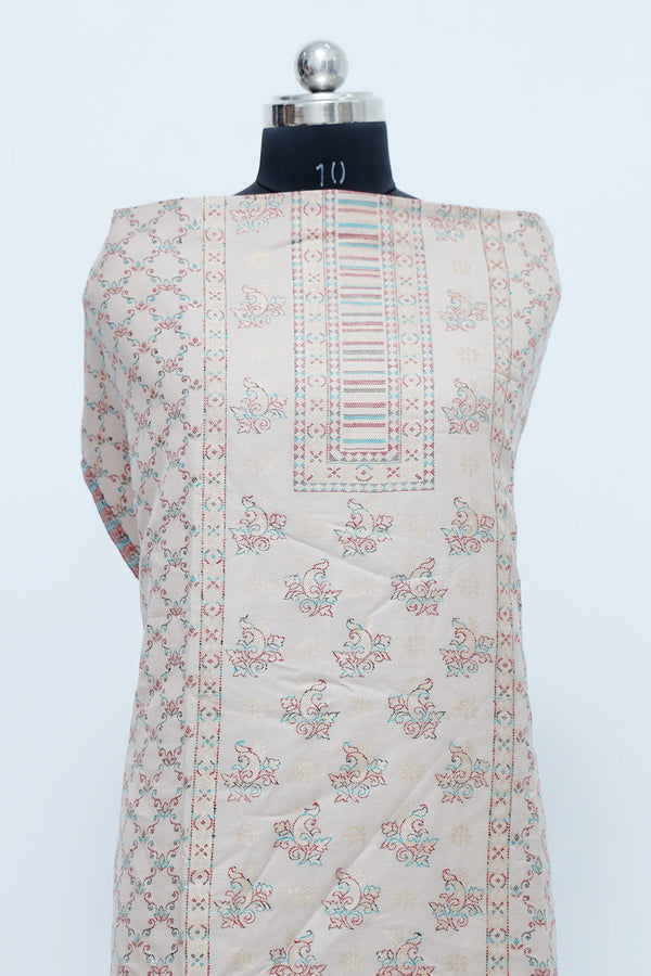 Cream colour salwar kameez