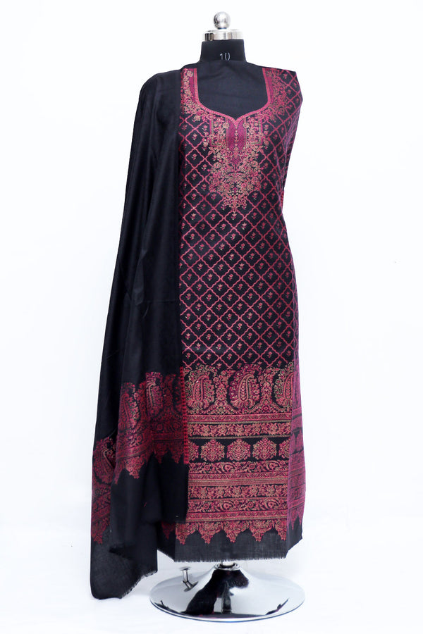 Black colour salwar kameez - CraftKashmir