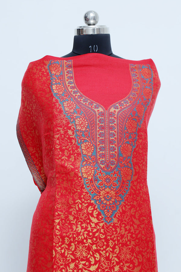 Red colour salwar kameez - CraftKashmir