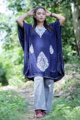 Blue colour kaftan - CraftKashmir