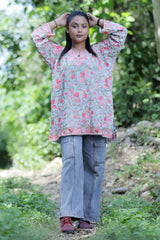 Grey colour kurti - CraftKashmir