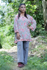 Grey colour kurti - CraftKashmir