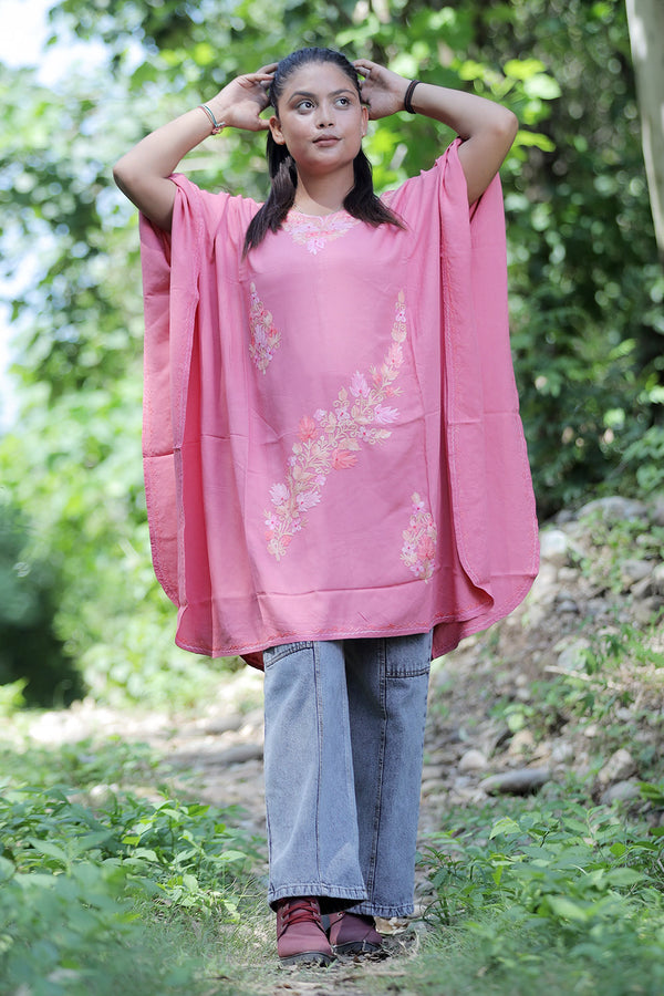 Pink colour kaftan - CraftKashmir