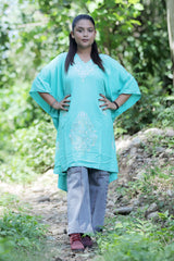 Blue colour kaftan - CraftKashmir