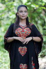 Black colour kaftan - CraftKashmir