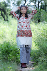 White colour kurti - CraftKashmir