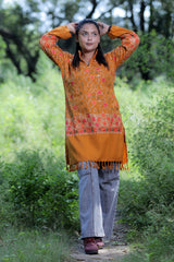 Mustard colour kurti - CraftKashmir