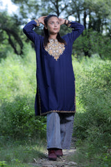 Blue colour kurti - CraftKashmir