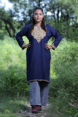 Blue colour kurti - CraftKashmir