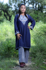 Blue colour kurti - CraftKashmir