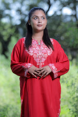 Red colour kurti - CraftKashmir