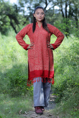 Maroon colour kurti - CraftKashmir