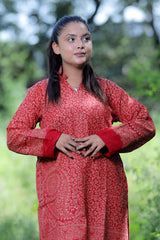 Maroon colour kurti - CraftKashmir