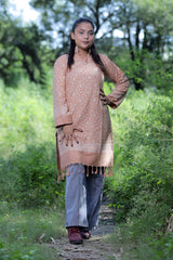 Beige colour kurti - CraftKashmir