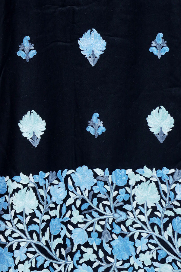 Blue colour Kashmiri salwar kameez