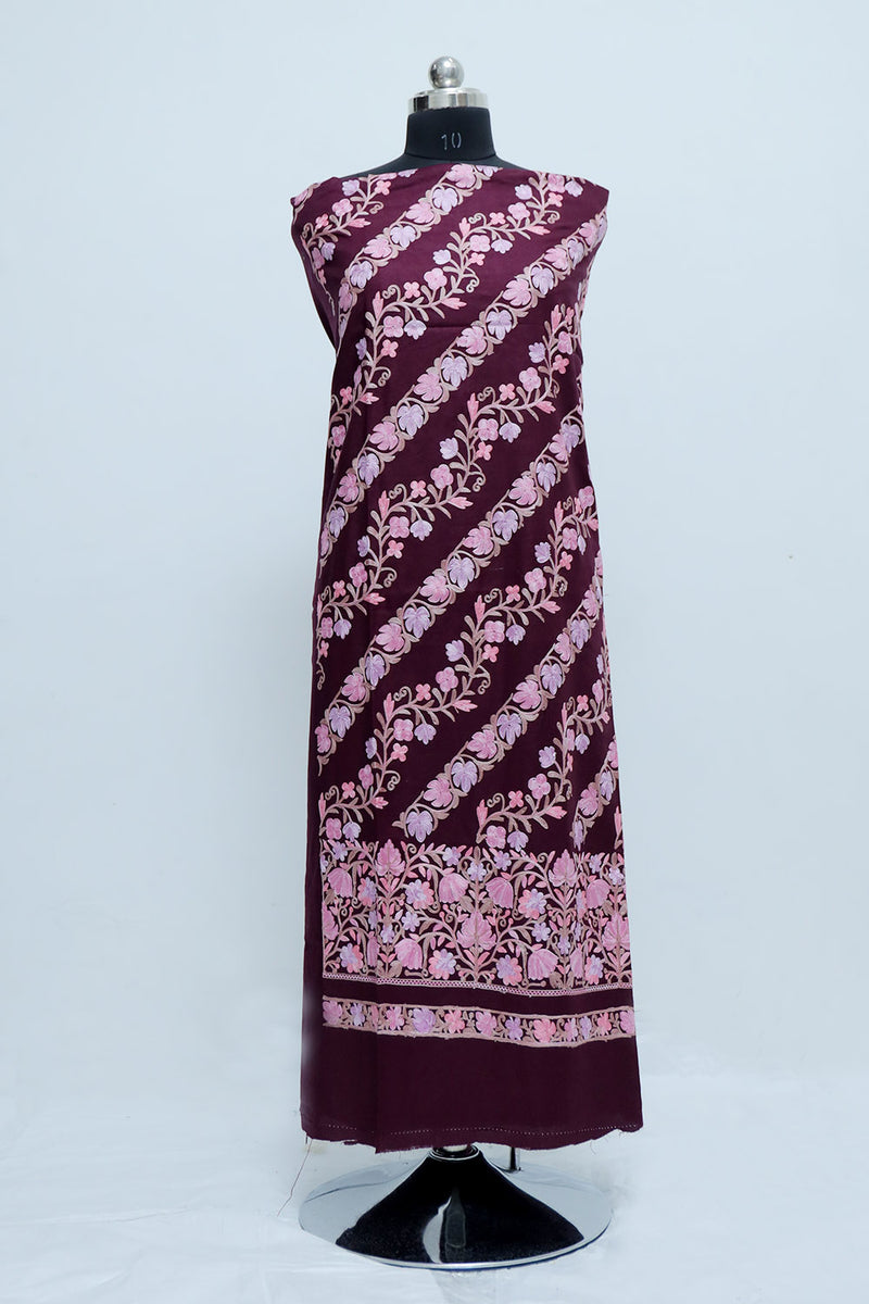 Wine colour salwar kameez
