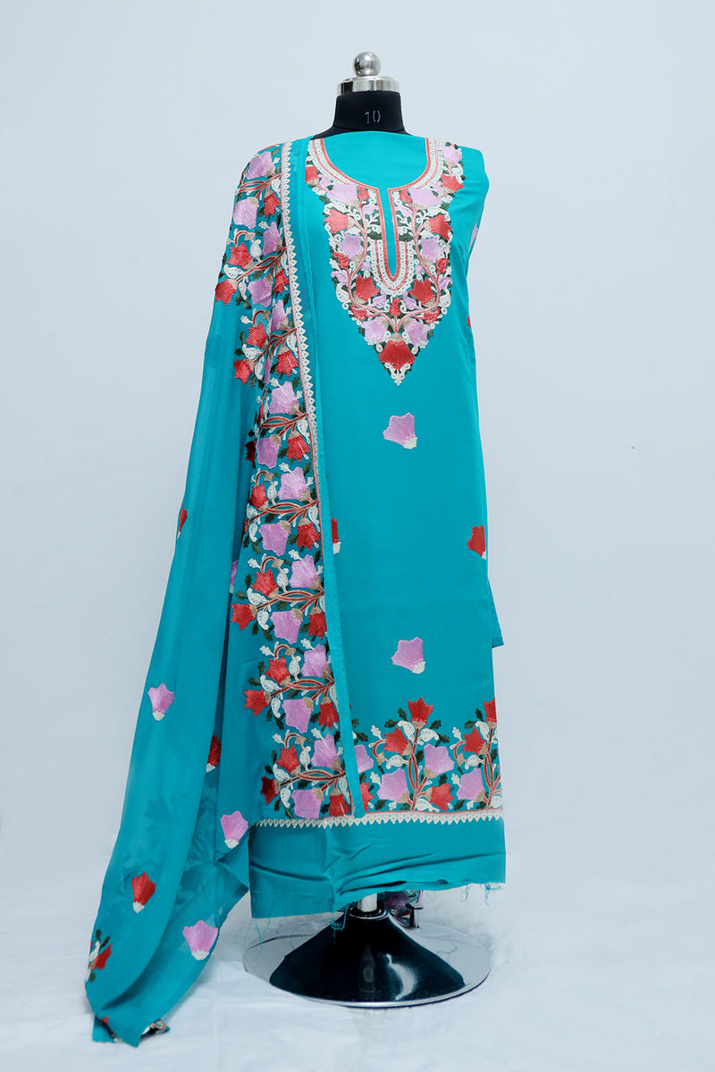 Blue colour salwar kameez