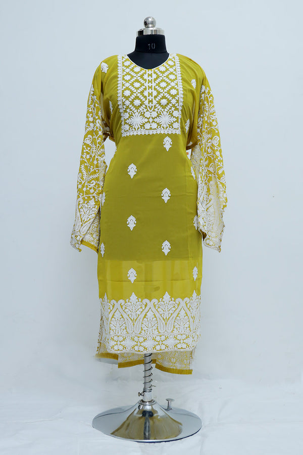Yellow colour kurti