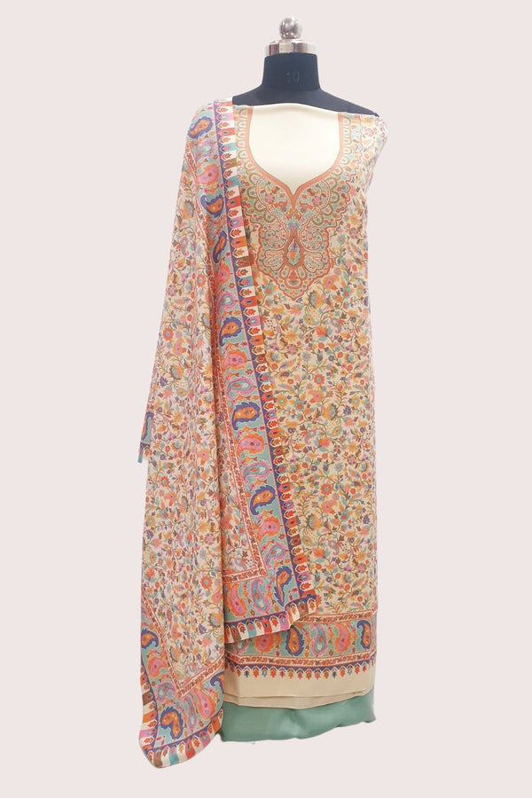Pastel Green colour salwar kameez With Stole