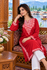 Red colour kurti CraftKashmir
