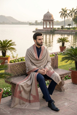 Brown Colour Embroidered Shawl CraftKashmir