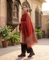 Maroon Kashmiri Wool Shawl | 100x200cm CraftKashmir