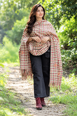 Beige Kashmiri Wool Shawl with Sozni Work CraftKashmir