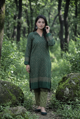 Green Colour Kashmiri Zari Work Kurti CraftKashmir