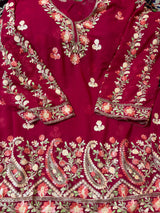 CraftKashmir's short length with hem design kurti CraftKashmir