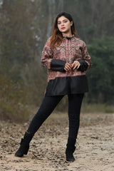 Kashmiri aari Black Jacket - CraftKashmir