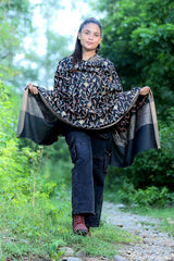 Black colour shawl - CraftKashmir