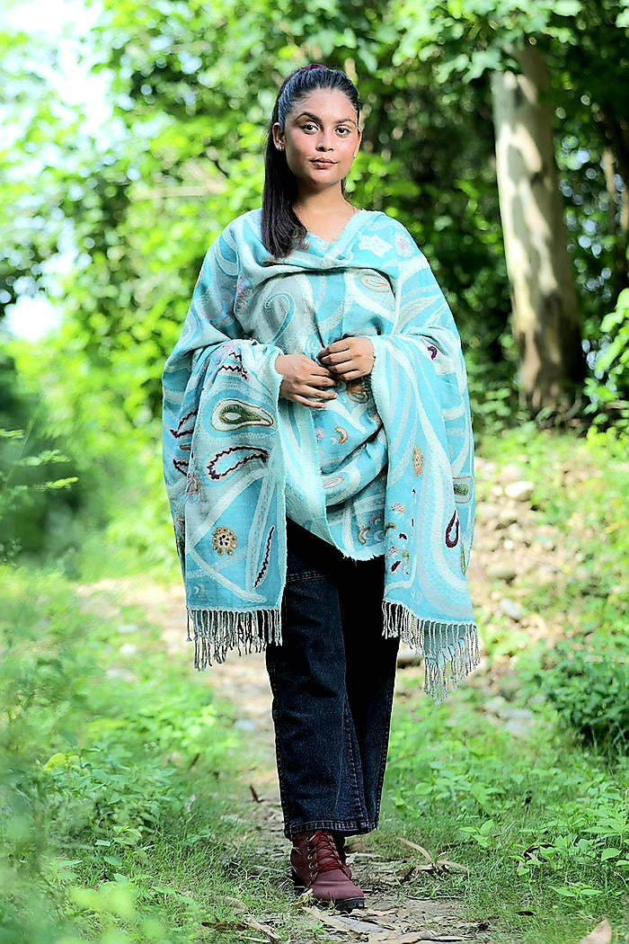 Blue colour shawl