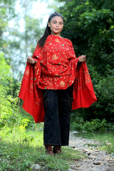 Red colour shawl