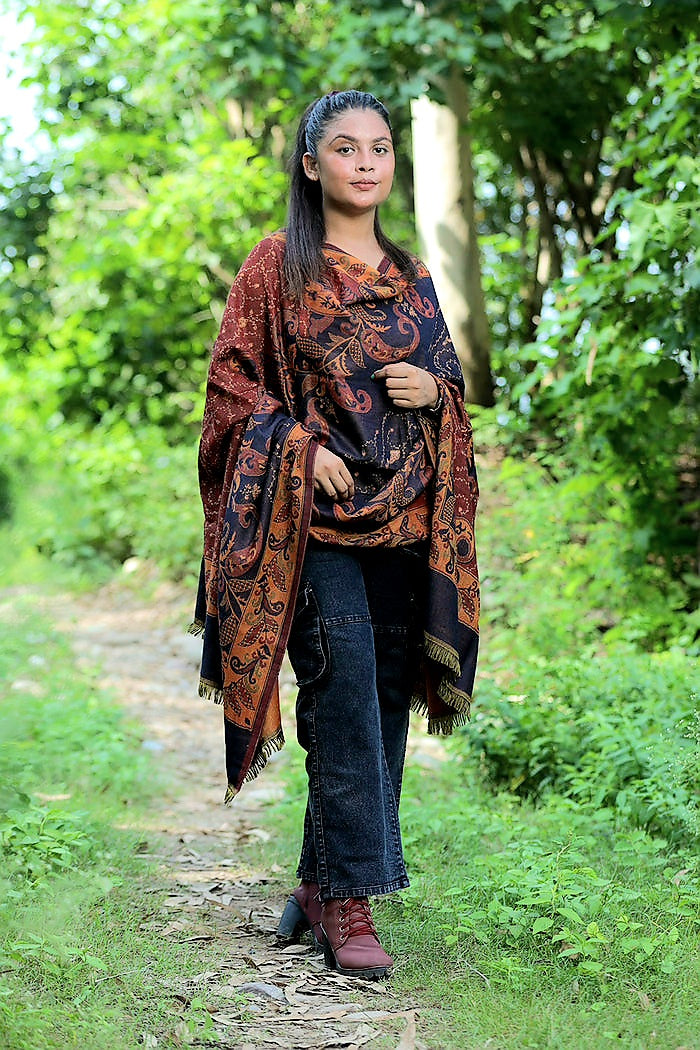 Blue colour shawl
